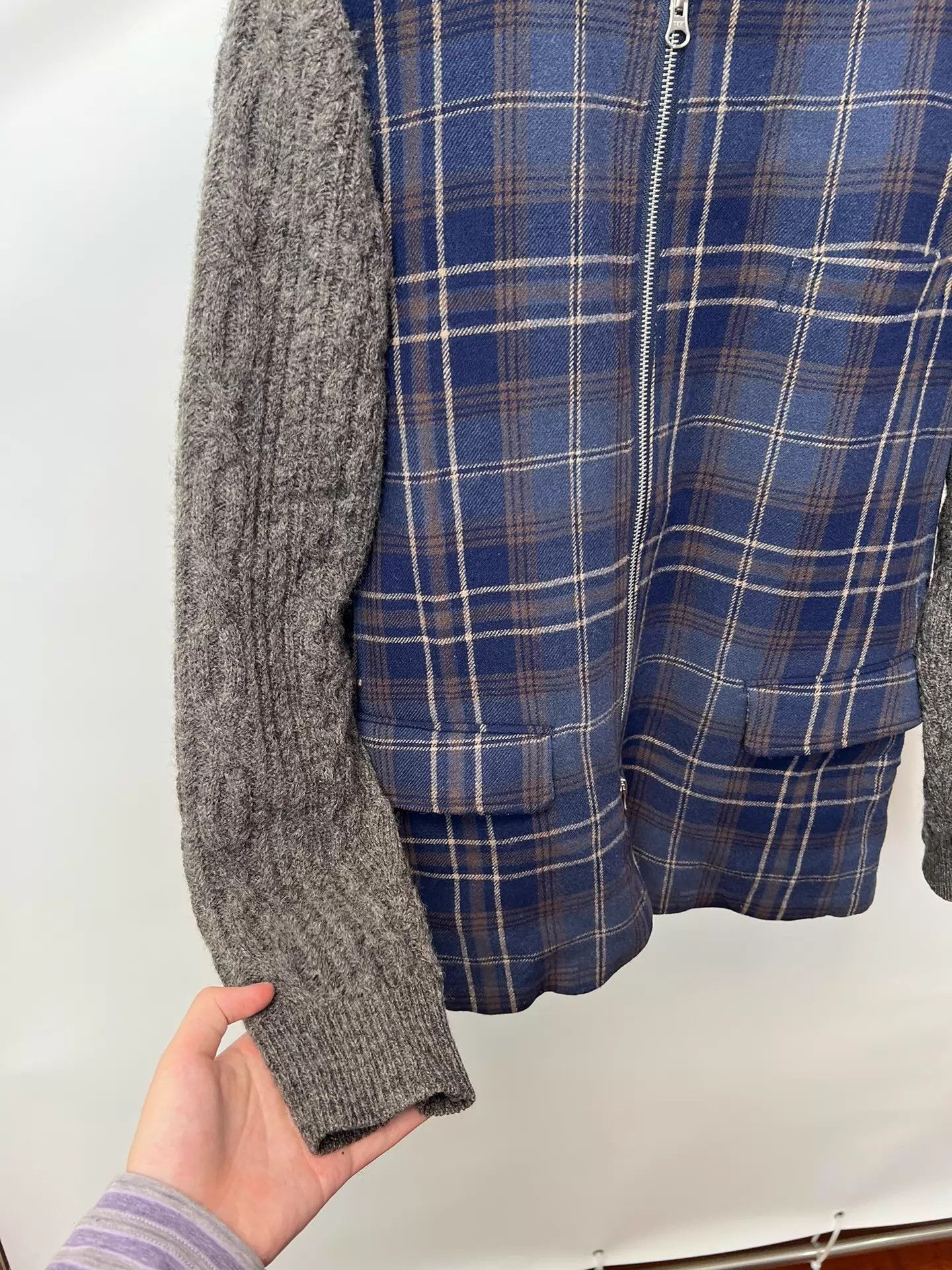 CABANE de ZUCCa Cabane de Zucca Vintage Plaid Paneled Zip Sweater Jacket Size US M / EU 48-50 / 2 - 4 Thumbnail