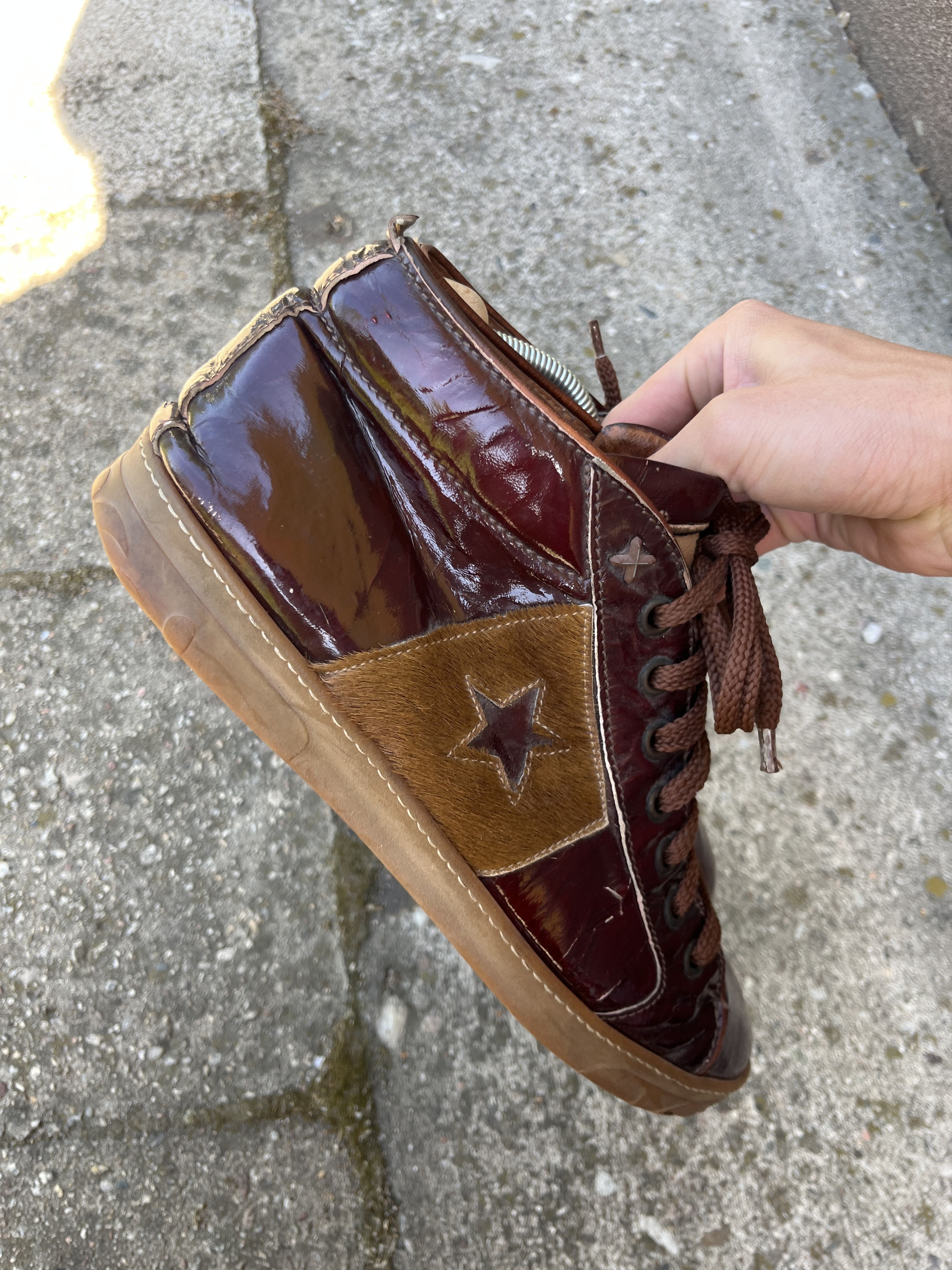 Other gino rossi grunge punk patent leather sneakers one star Size US 13 / EU 46 - 7 Thumbnail
