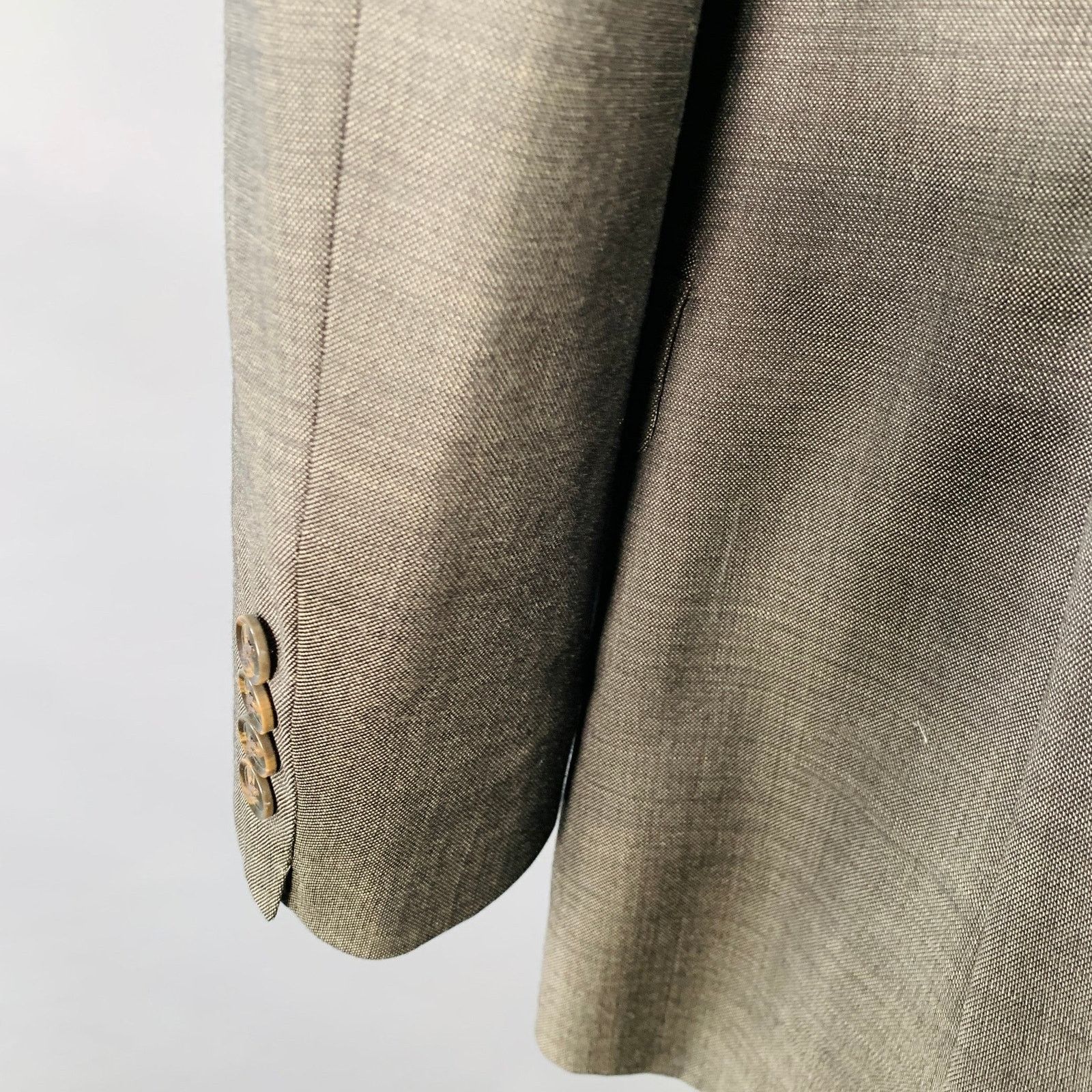 Tiger of Sweden Size 46 Black Cream Dots Wool Cashmere Notch Lapel Suit Size 46R - 6 Thumbnail