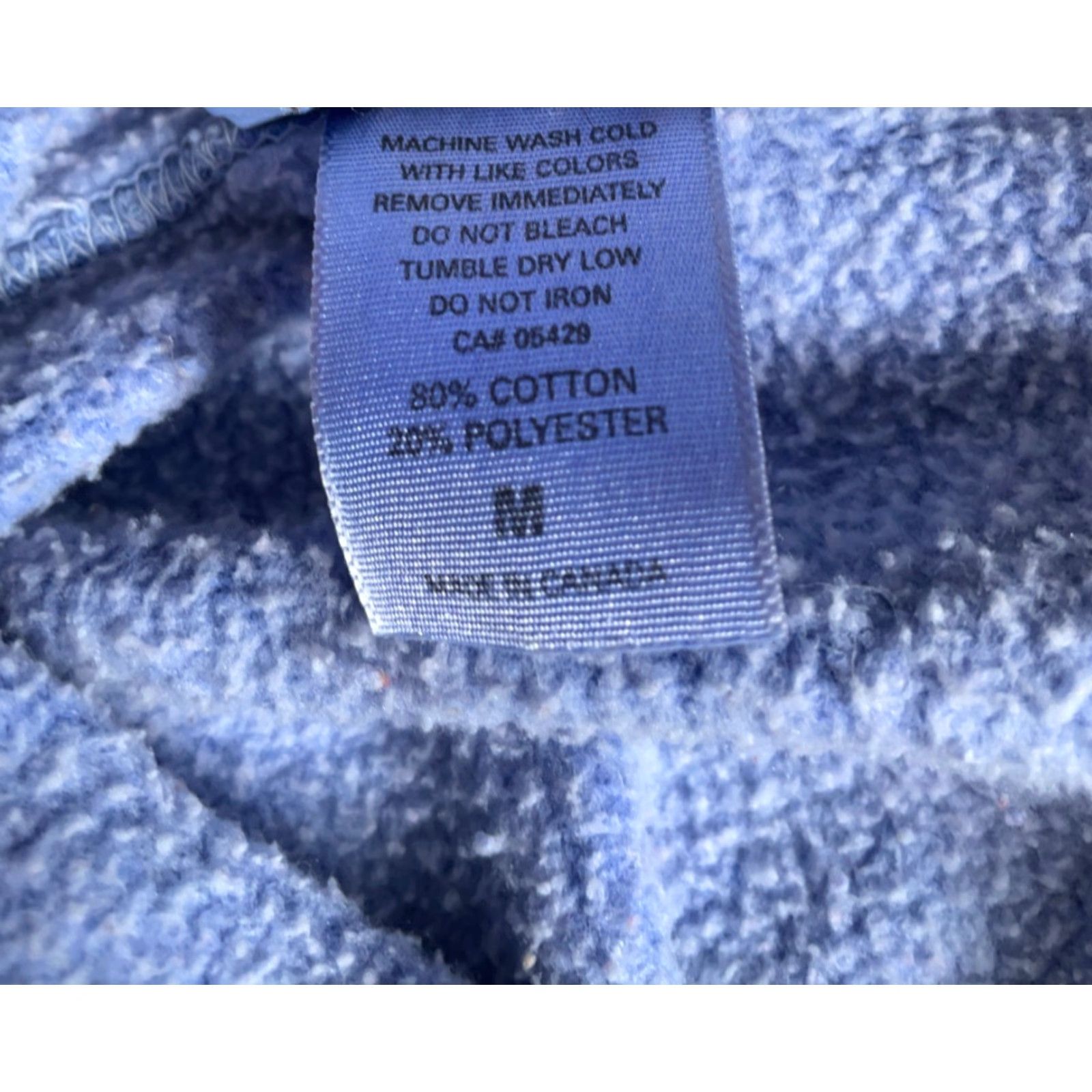 Vintage Austins Hoodie Mens Medium Blue Pigment Dyed Pullover Sweatshirt Canada Made Cotton Heavyweight 90s Retro Cotton Long Sleeve Crew Neck Regular Size US M / EU 48-50 / 2 - 4 Thumbnail