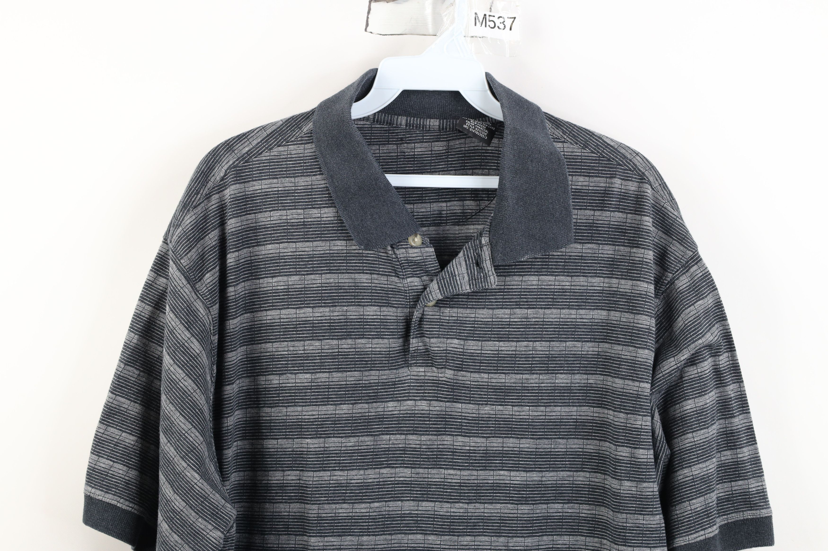Vintage Vintage 90s Streetwear Knit Collared Golf Polo Shirt Gray Size US XL / EU 56 / 4 - 2 Thumbnail