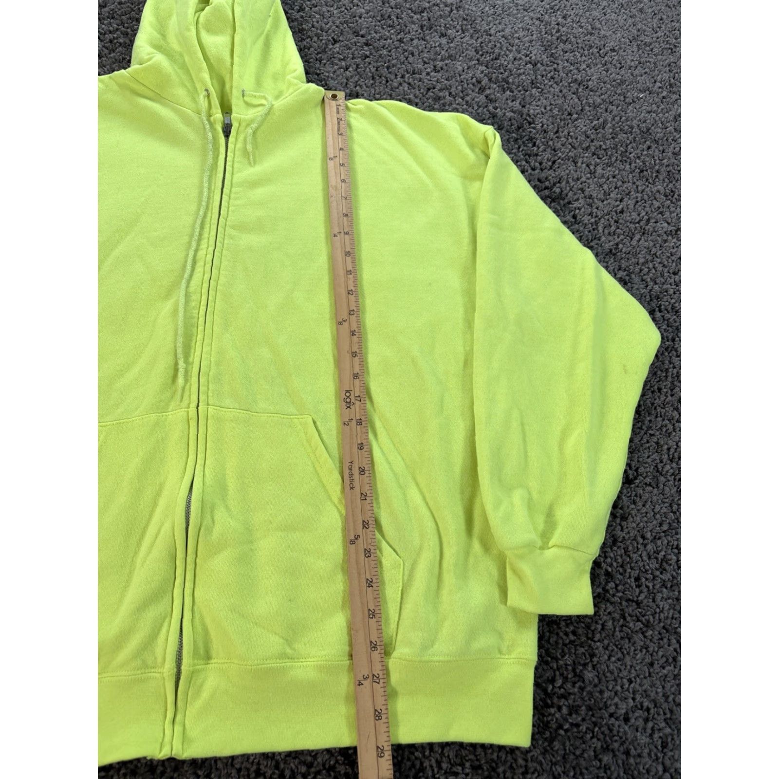 Lee VINTAGE Lee Hoodie Mens 3XL Green Full Zip 90s Work Zip Size US XXL / EU 58 / 5 - 2 Thumbnail
