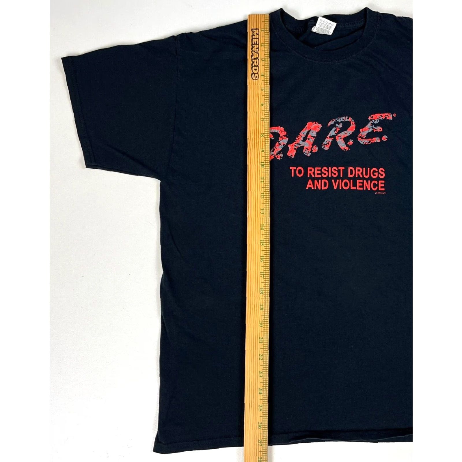 Fruit Of The Loom Men’s D.A.R.E. To Resist Drugs and Violence T-Shirt Sz L Shirt Men Black Cotton Crew Neck Short Sleeve Size US L / EU 52-54 / 3 - 7 Thumbnail