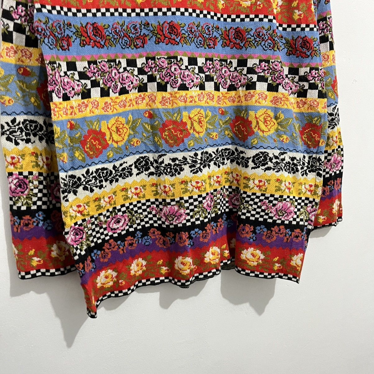 Kenzo Kenzo Vintage Floral Stripe Knit Sweater Size L / US 10 / IT 46 - 7 Thumbnail