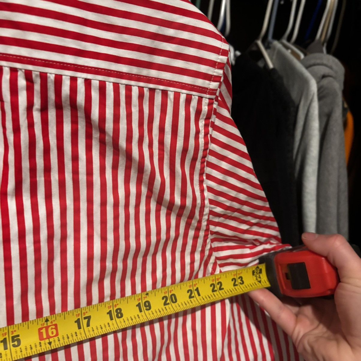 Gant GANT Men's Red White Striped Poplin Cotton Button Down Shirt Size US XXL / EU 58 / 5 - 6 Thumbnail
