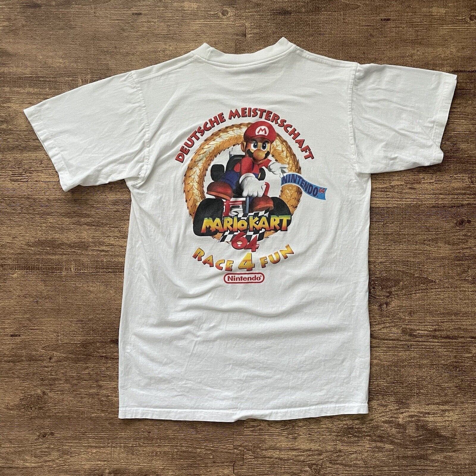 image of Nintendo x Vintage Mario Kart 64 T-Shirt Adult Size M Medium Germany, Men's