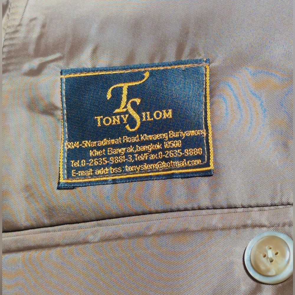 Other Tony Silom Bangkok XL Custom Men's Brown Corduroy Blazer Size 48S - 4 Thumbnail