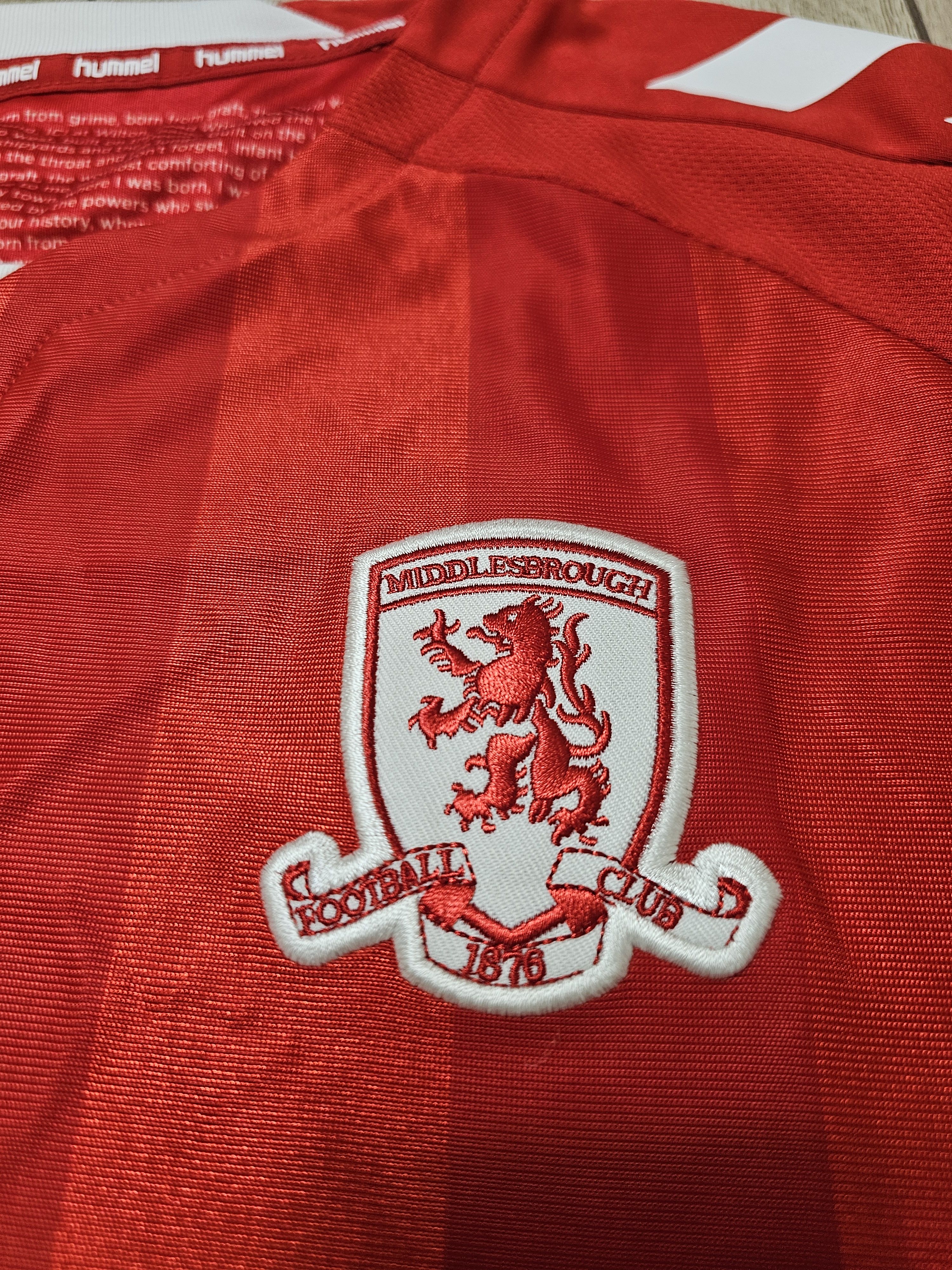 Hummel MIDDLESBROUGH 2019 2020 HOME LONG FOOTBALL SOCCER JERSEY Size US M / EU 48-50 / 2 - 4 Thumbnail