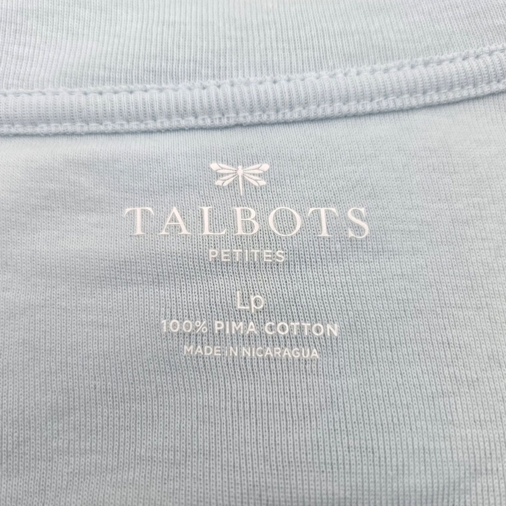 Talbots Talbots Womens XL Petite 3/4 Sleeve V Neck Top Pima Cotton Blue EUC Blo Size XL / US 12-14 / IT 48-50 - 3 Thumbnail