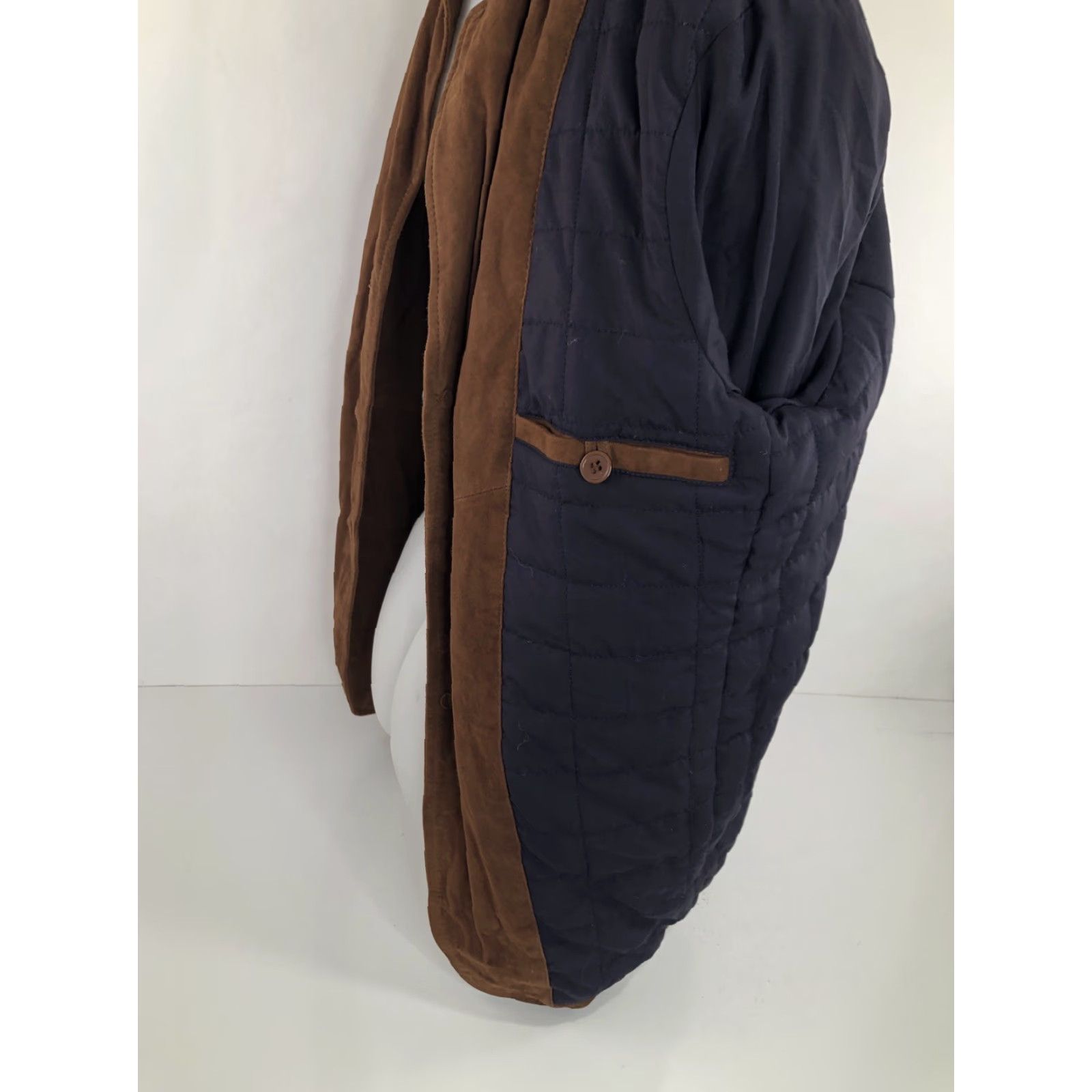 Peter Millar PETER MILLAR Blazer Suede Leather Mens Md. Lined Jacket Brown M Size 40R - 7 Thumbnail
