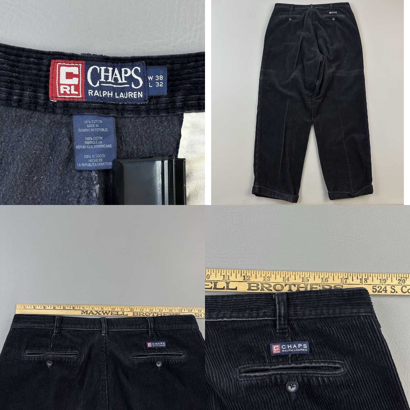 Ralph Lauren VINTAGE Chaps Ralph Lauren Pants Mens 38x32 Corduroy Pleated Cuffed Casual Shirt? Size US 38 / EU 54 - 8 Thumbnail
