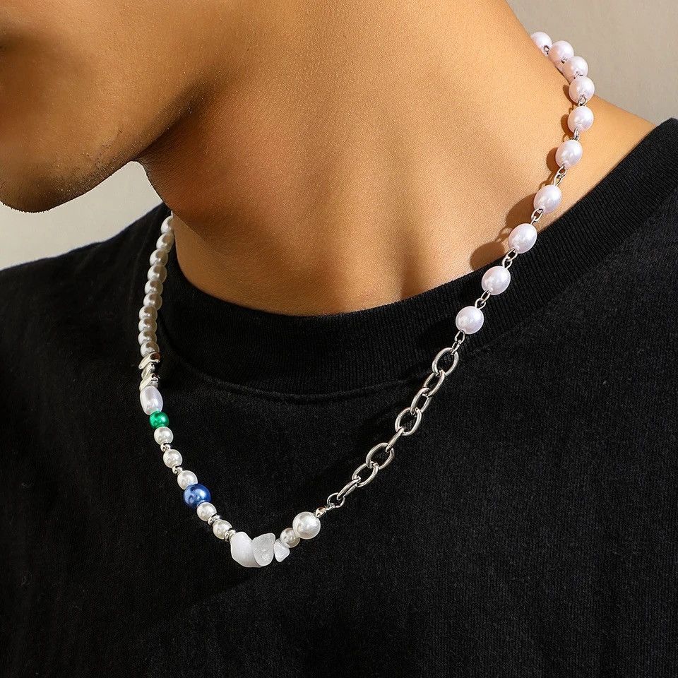 Jewelry Irregular Crushed Stone Imitation Pearl Necklace Size ONE SIZE - 2 Thumbnail