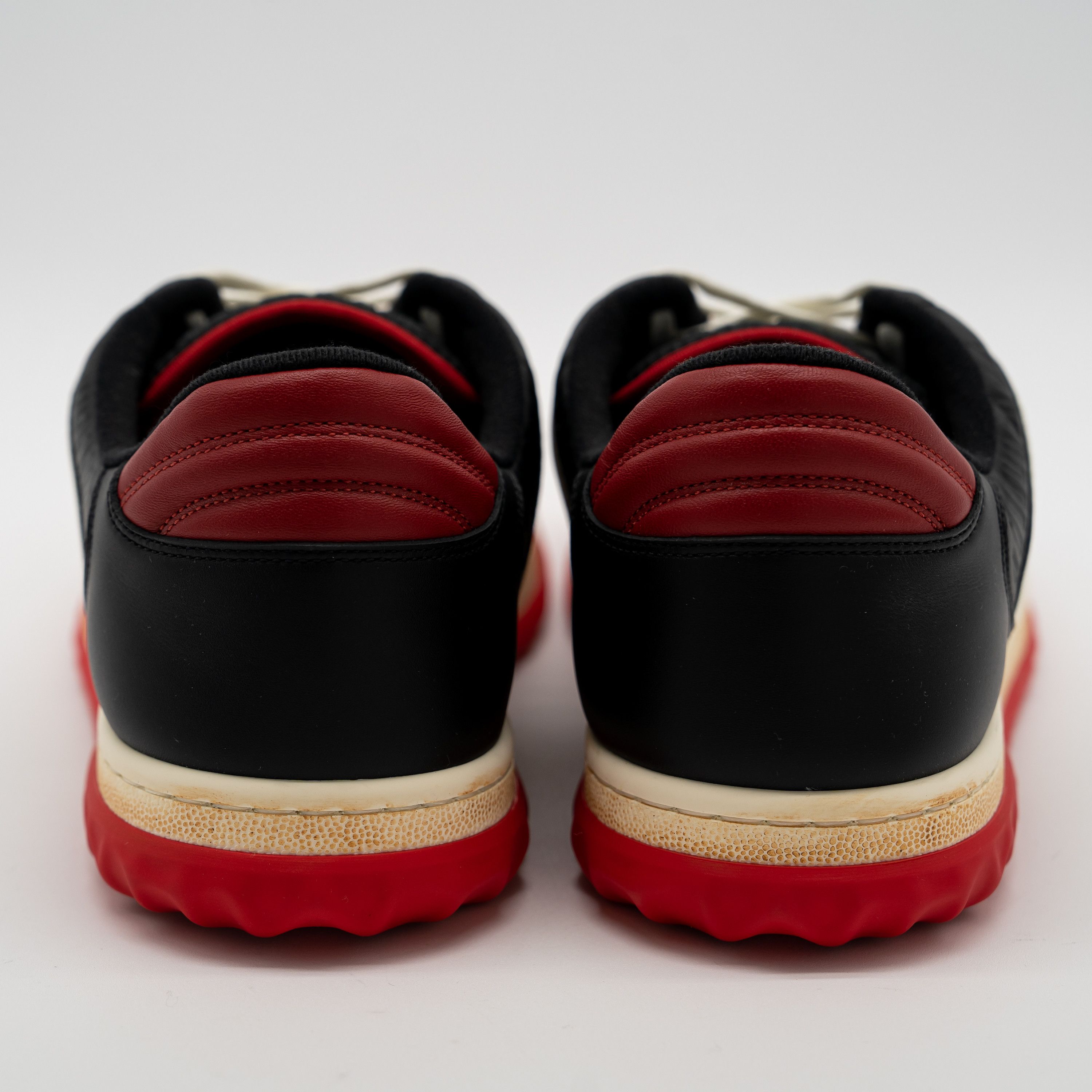 Gucci 12.5 US Gucci MAC80 Sneakers Black White Red Distressed Size US 12.5 / EU 45-46 - 5 Thumbnail