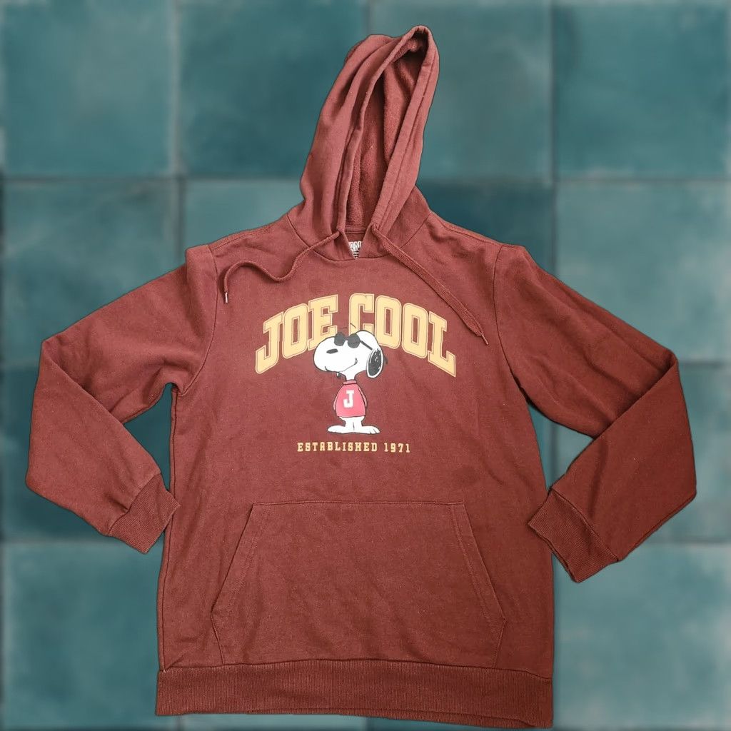 Peanuts Peanuts Snoopy Joe Cool Hoodie Mens Medium Maroon Pullover Cartoon Gift Ideas Socks? Size US M / EU 48-50 / 2 - 1 Thumbnail
