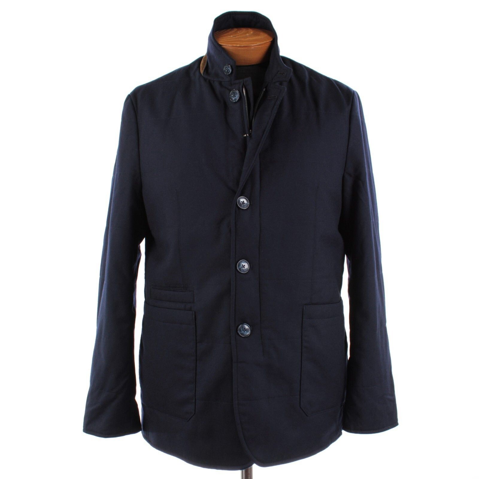 Zanella Zanella Coat Size L US In Blue Wool Size US L / EU 52-54 / 3 - 1 Thumbnail