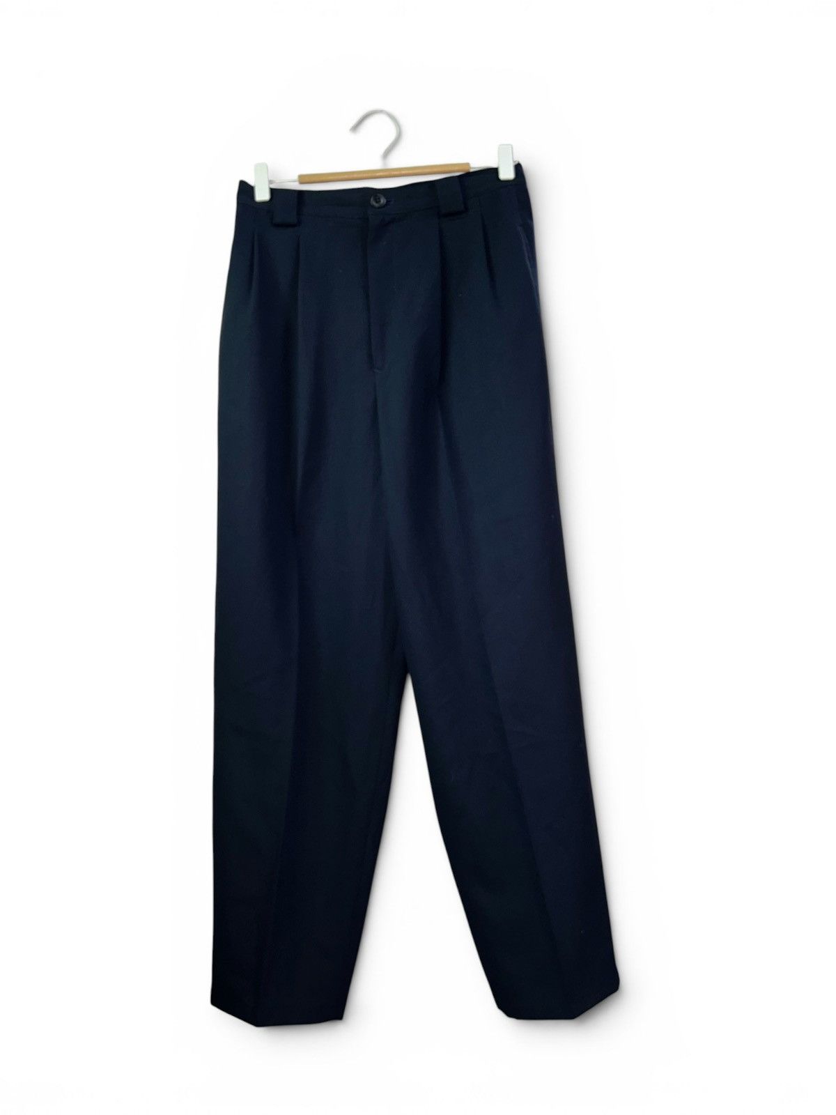 Y's Archive Yohji Yamamoto Wool Gabardine Double Pleated Trouser Size 29" - 2 Thumbnail