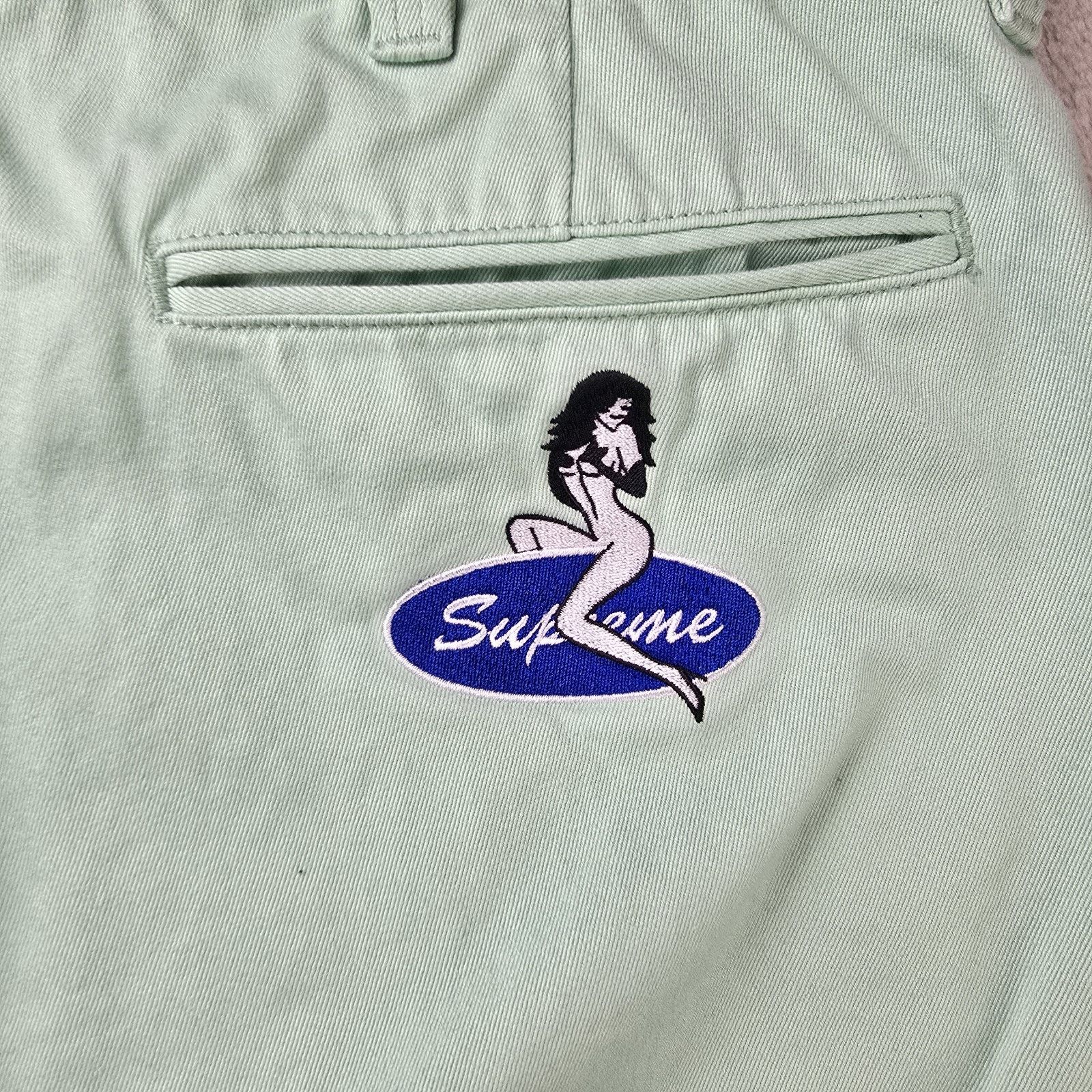Supreme Supreme Chino Mint Pants 30 Fits 32x28 Green Pinup Girl SS23 Size US 30 / EU 46 - 9 Thumbnail