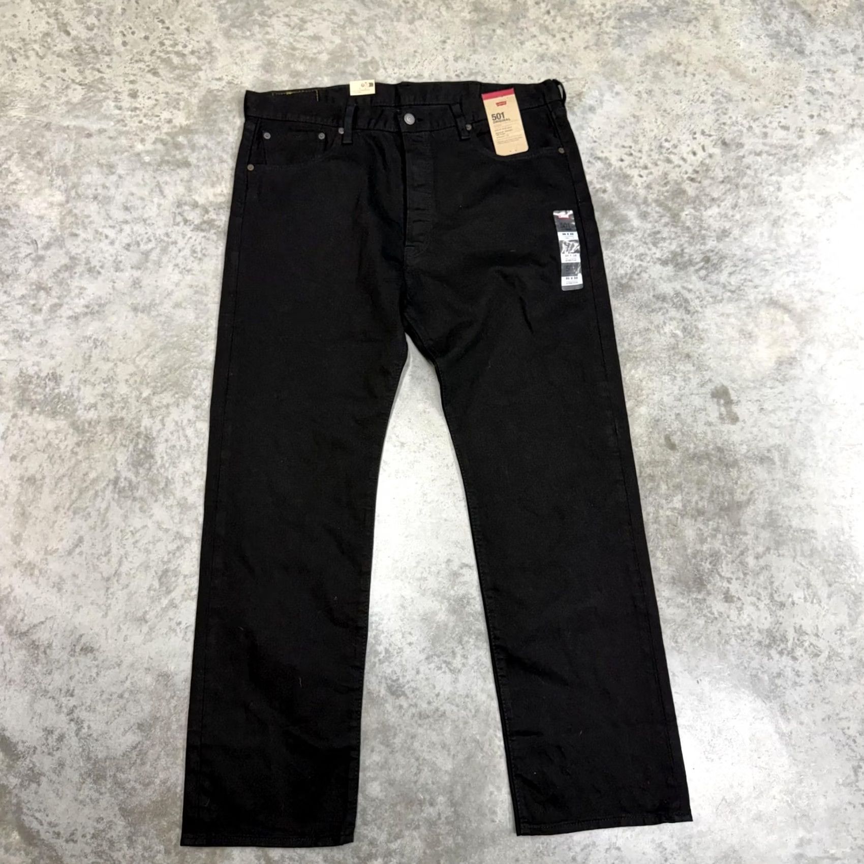 Levi's Levi's 501 Jeans Mens 38x32 Black Dark Wash Straight Button Fly Stretch Regular Denim Pants Straight Mens 501 Vintage No Size US 38 / EU 54 - 4 Thumbnail