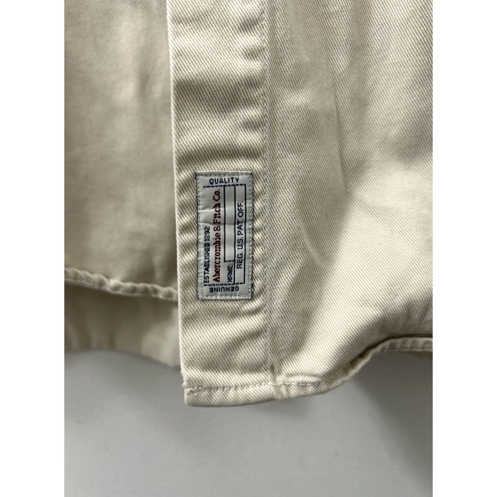 Abercrombie & Fitch VINTAGE Abercrombie & Fitch Field Shirt Mens L Tan Heavy Cotton Twill Button Down Size US L / EU 52-54 / 3 - 6 Thumbnail