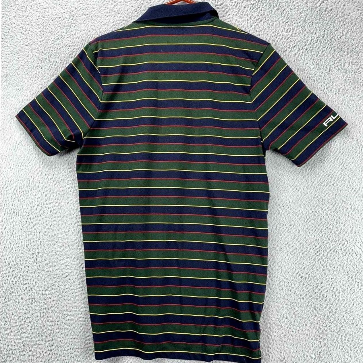 RLX Ralph Lauren RLX Ralph Lauren Golf Polo Shirt Mens Medium Green Striped Athletic Logo Rugby Shirt Size US M / EU 48-50 / 2 - 3 Thumbnail