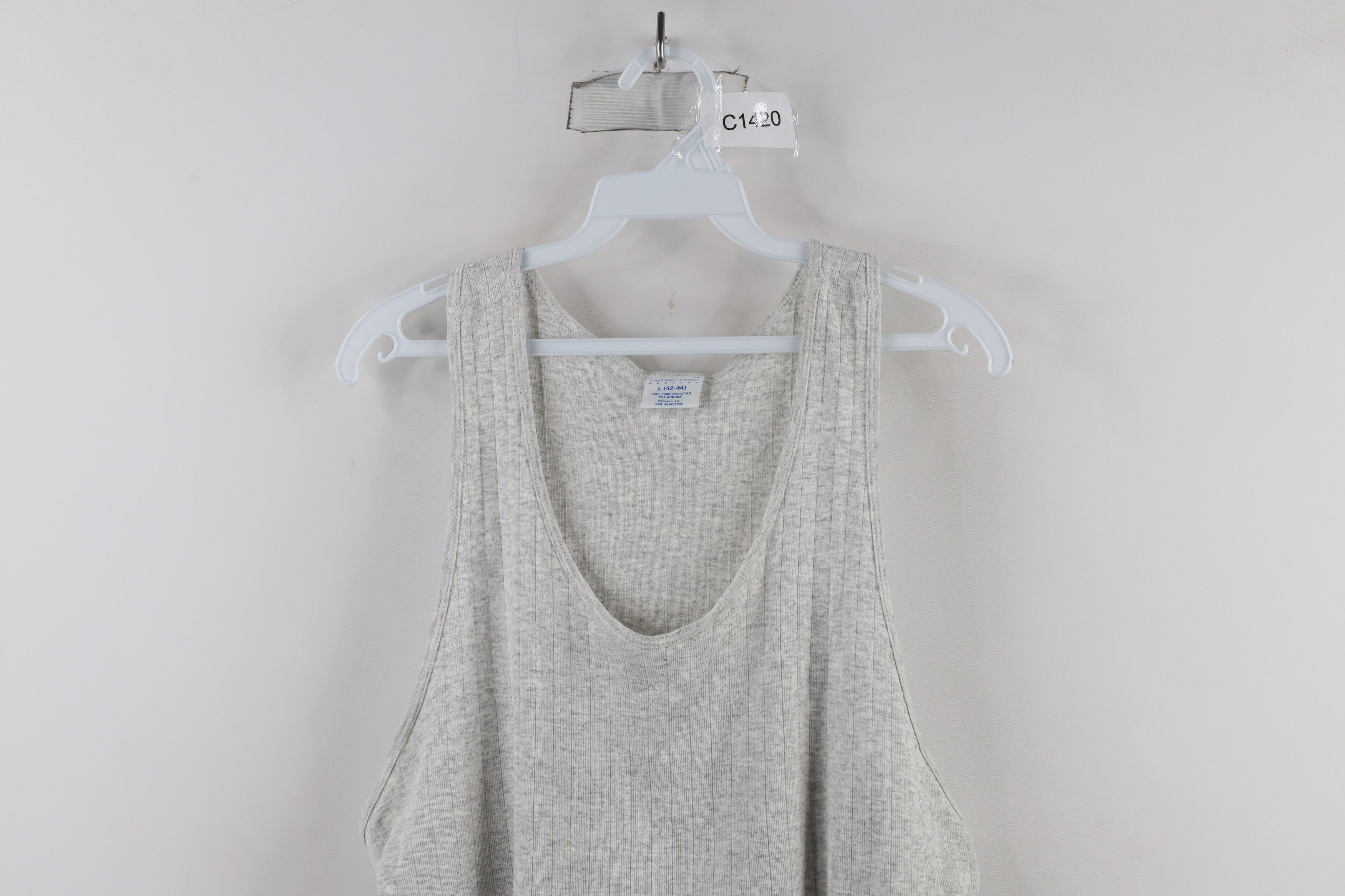 Vintage Vintage 90s Streetwear Ribbed Knit Tank Top T-Shirt USA Size US L / EU 52-54 / 3 - 2 Thumbnail