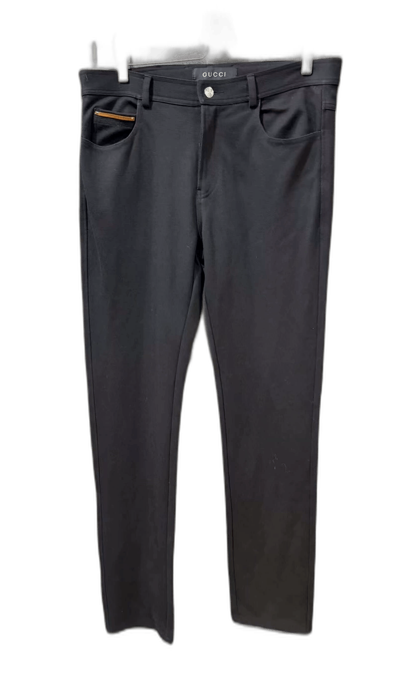 Gucci Gucci Black Pants with Waist Size 92-2505 Size US 36 / EU 52 - 1 Thumbnail