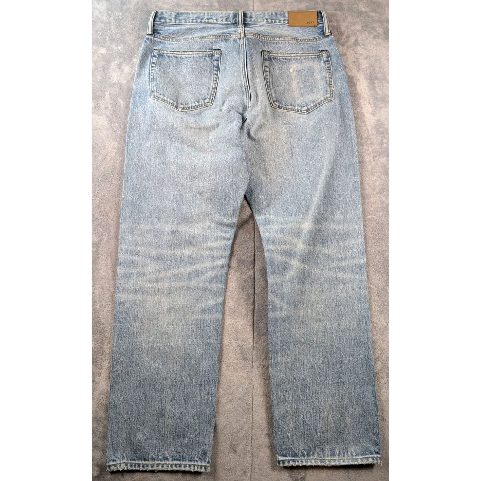American Eagle Outfitters American Eagle Outfitters Jeans Mens 32x30 Light Blue Wash Button Fly Denim Slim Selvedge 5-Pocket Blue 32 Inseam Mid Rise Straight Regular Mens Jeans Size US 32 / EU 48 - 6 Thumbnail