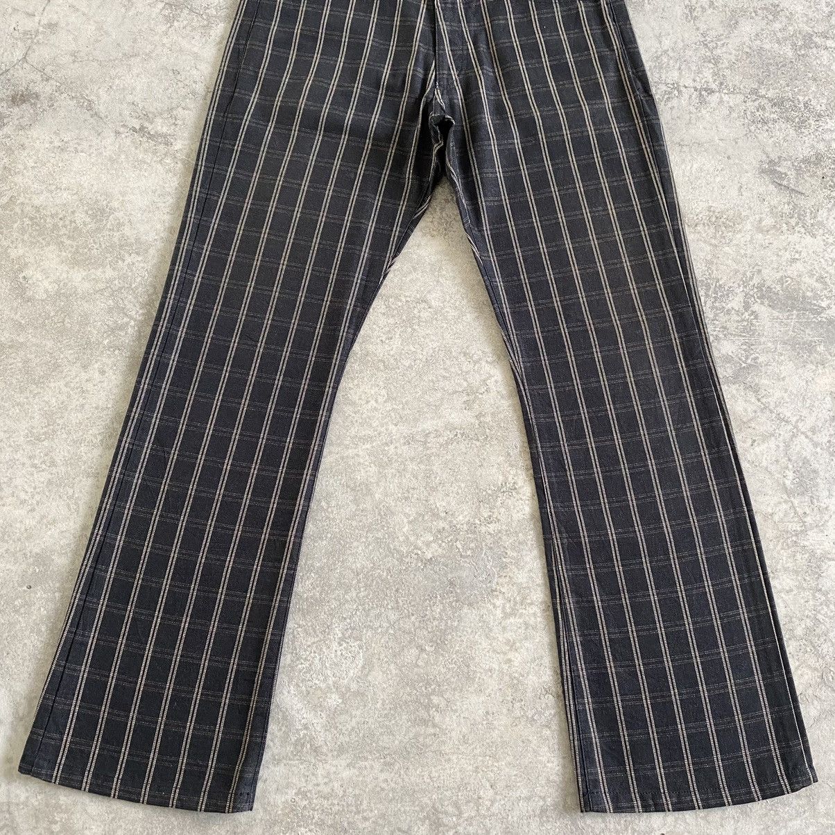 Vintage VTG Men’s Melrose Made In Japan Checker Flared Jeans Size US 30 / EU 46 - 2 Thumbnail