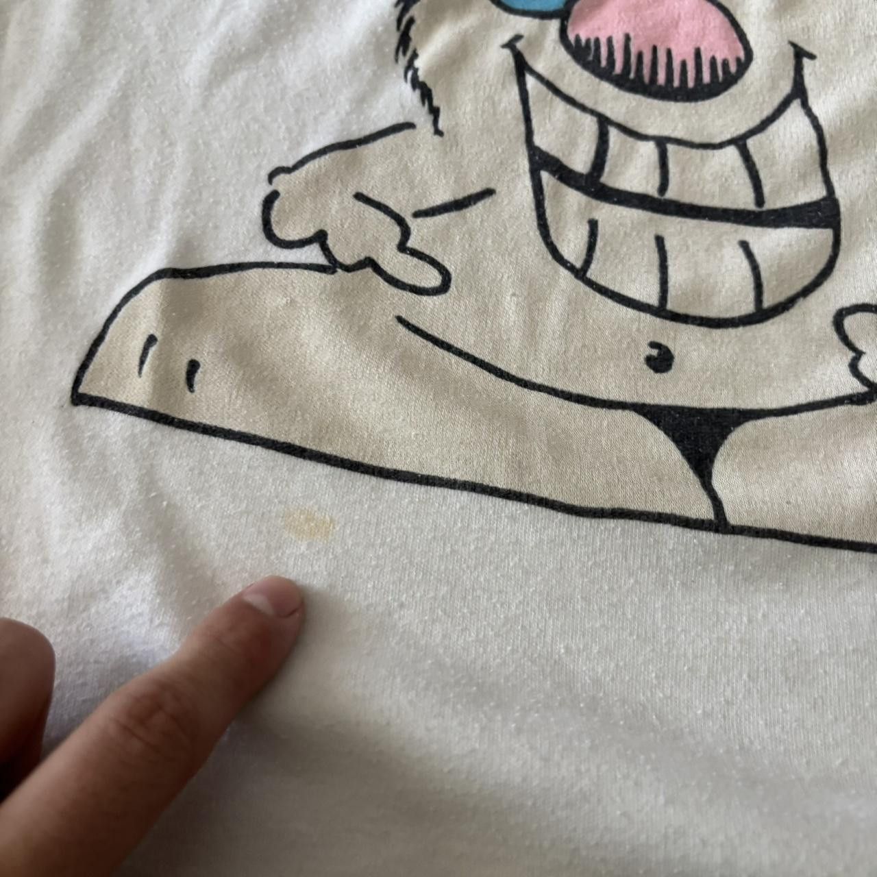 Vintage Crazy Vintage 80s White Beach Bunny Oasis Funny Cropped Graphic Tee! Size US M / EU 48-50 / 2 - 4 Thumbnail