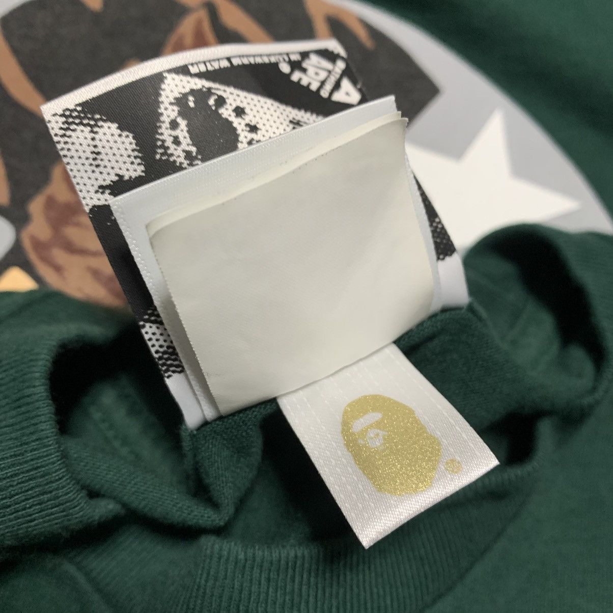 Bape Bape Medium Ape Graphic Green Tee Classic A Bathing Ape Size US M / EU 48-50 / 2 - 7 Thumbnail