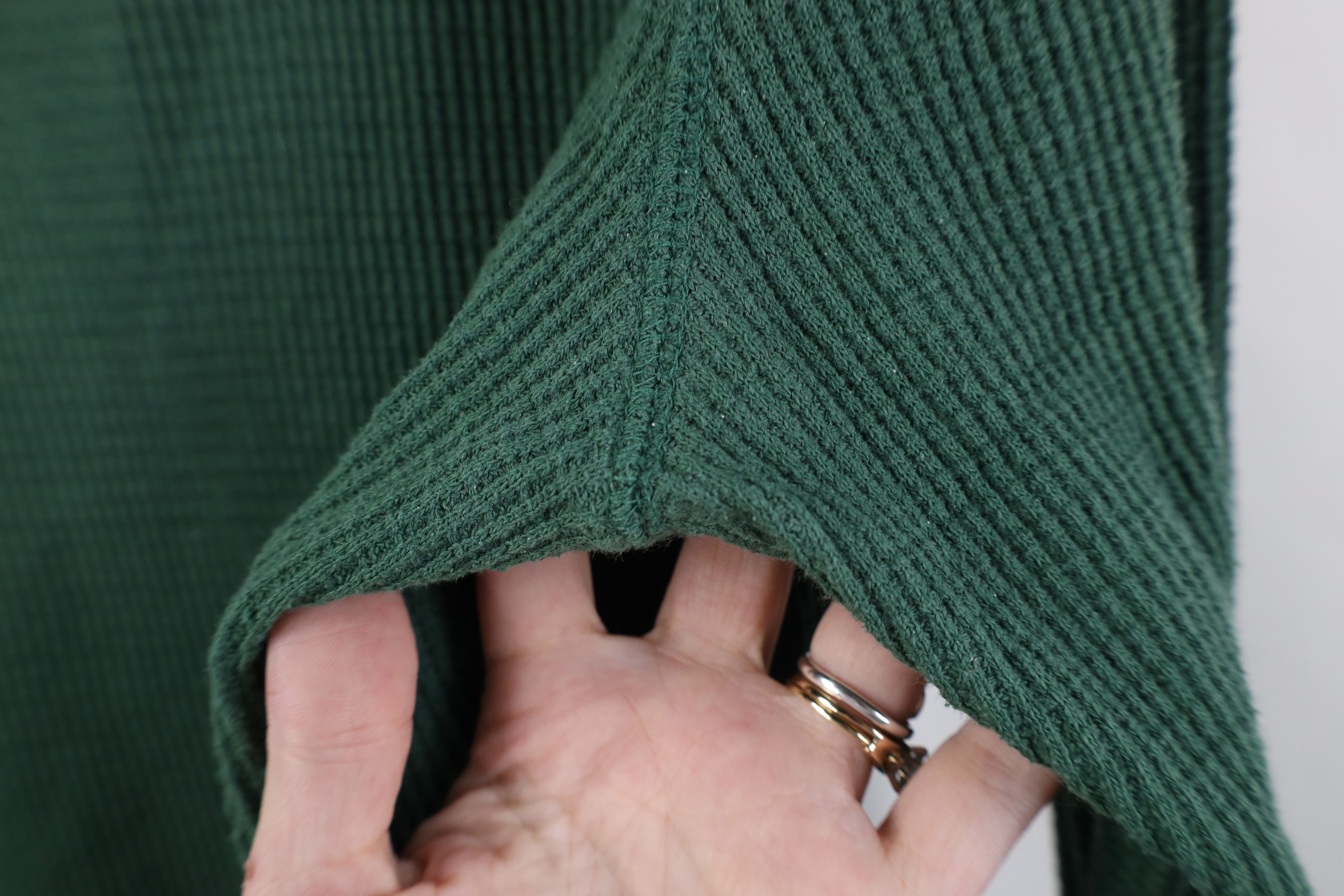 Gap Vintage Y2K Gap Waffle Knit Long Sleeve T-Shirt Green Size US L / EU 52-54 / 3 - 9 Thumbnail