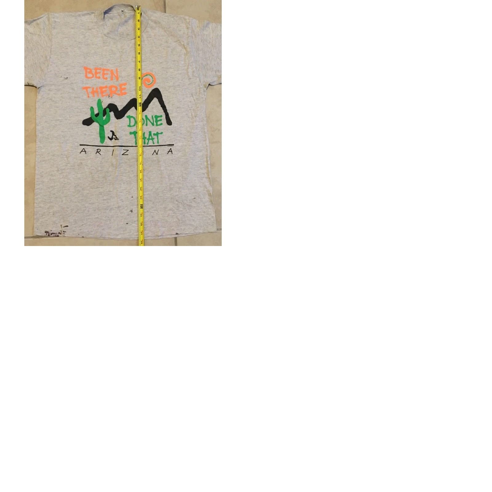 Vintage Vtg 90s Arizona Been There Done That Faded Distress Shirt M Gray Short Sleeve Mens Funny Joke Grunge Size US M / EU 48-50 / 2 - 10 Thumbnail