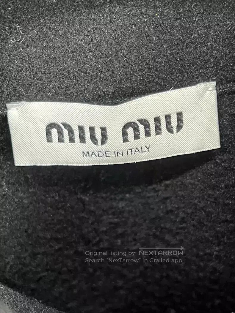 Miu Miu Miu Miu Size s Semi-zipper black polar fleece embroidered L Size S / US 4 / IT 40 - 3 Thumbnail