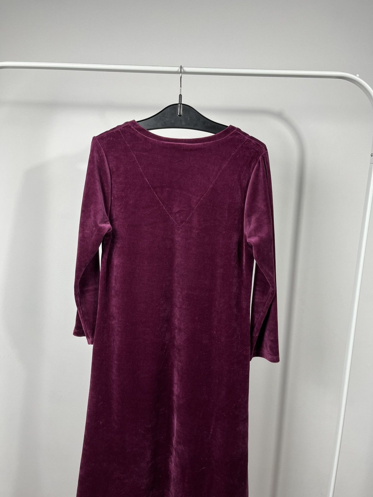 Gudrun Sjoden Gudrun Sjoden Purple Velour Midi Dress V-Neck Long Sleeve S Size S / US 4 / IT 40 - 12 Thumbnail