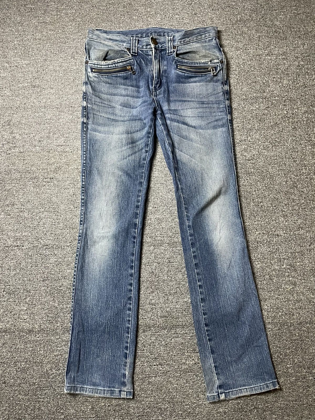Japanese Brand × Uniqlo × Vintage UNIQLO Distressed Denim Straight Cut Jeans (92) Size US 30 / EU 46 - 1 Thumbnail