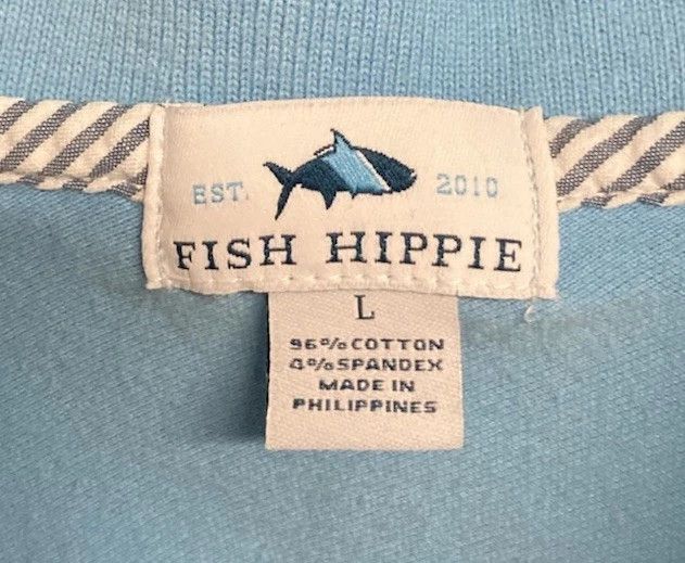 Other Fish Hippie Pique Polo Shirt Blue Sz L Bundle of 2 Size US L / EU 52-54 / 3 - 4 Thumbnail