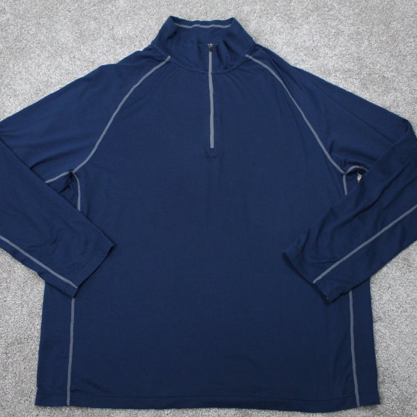 Vintage Cloudveil Mens 2XL Blue Pullover Sweatshirt Long Sleeve Lightweight Mock Neck Logo Cotton Blend Regular Fit Shirtless? Size US XXL / EU 58 / 5 - 2 Thumbnail
