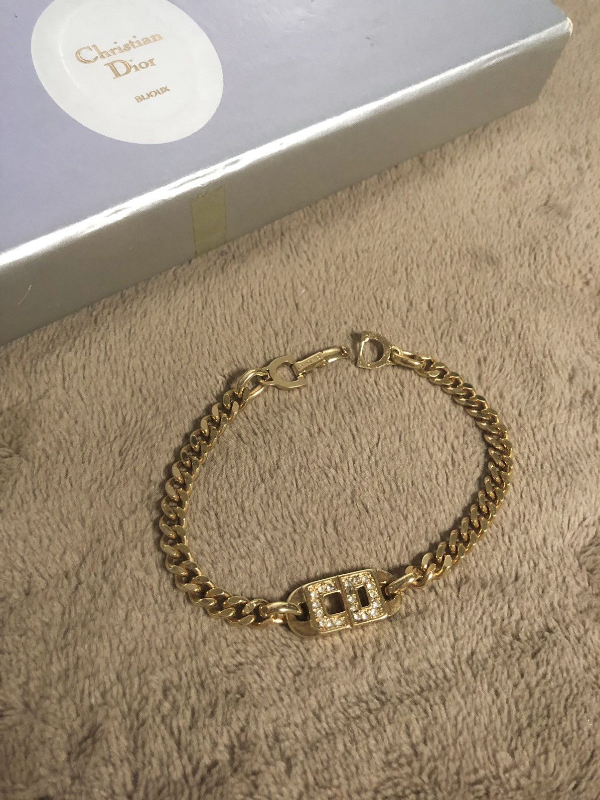 Dior Dior Iced Out CD Cuban Bracelet With Box Size ONE SIZE - 4 Thumbnail