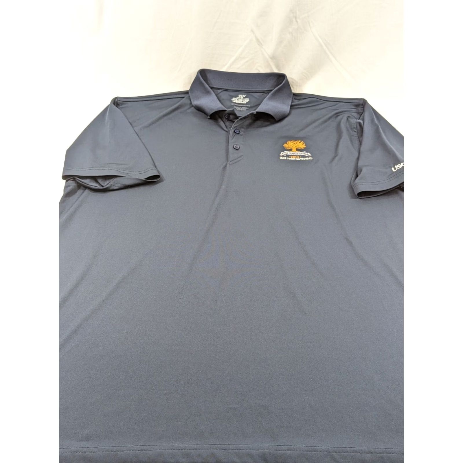 Vintage Polo Club Ahead Extreme Polo Shirt Mens 2XL Blue Short Sleeve Button-Down Casual Golf 2014 US Senior Open Oaktree Size US XXL / EU 58 / 5 - 4 Thumbnail