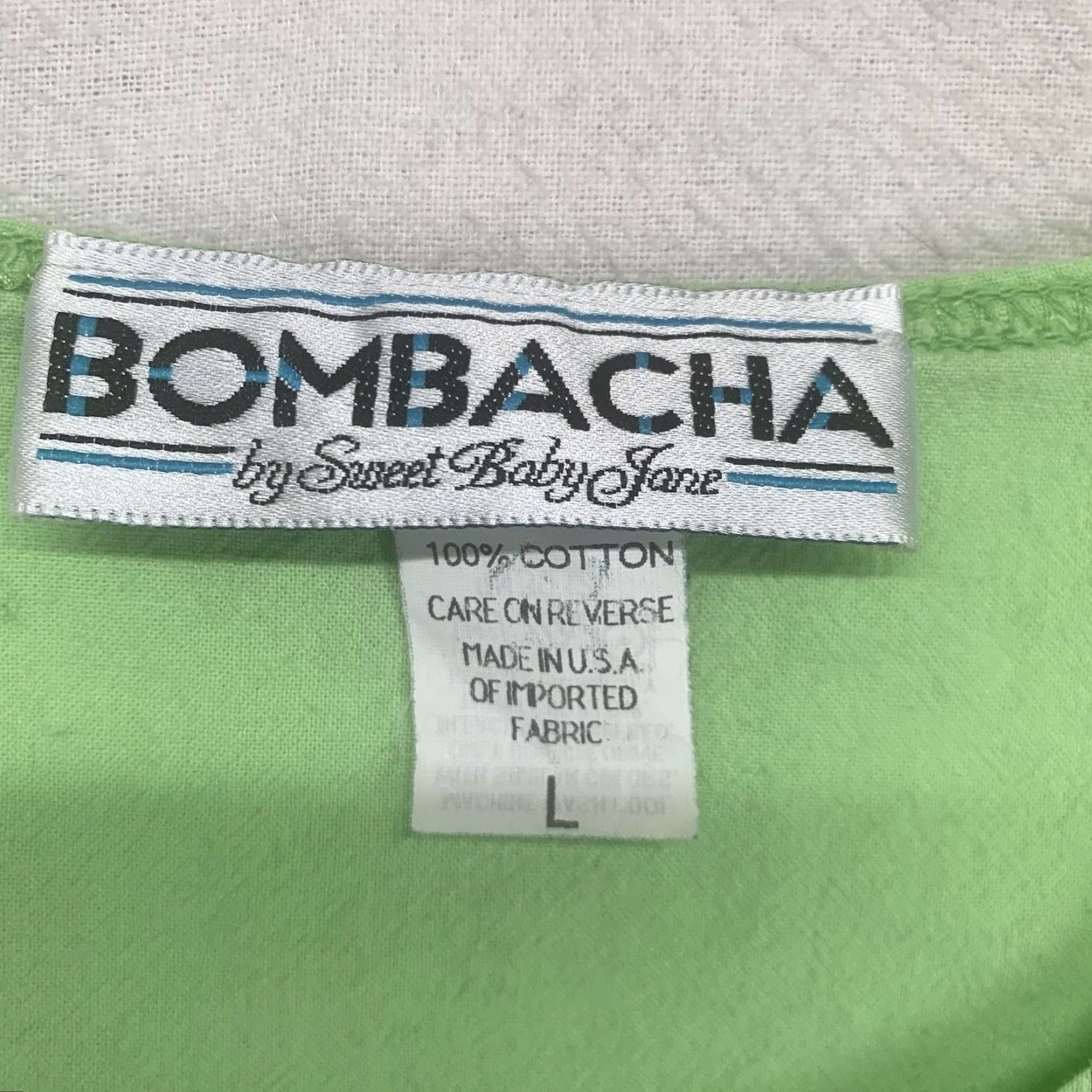 Vintage VINTAGE Women's Beach Dress Sheath Summer Cotton Lime Green Size Large Embroidered Ocean Vacation Size L / US 10 / IT 46 - 5 Thumbnail