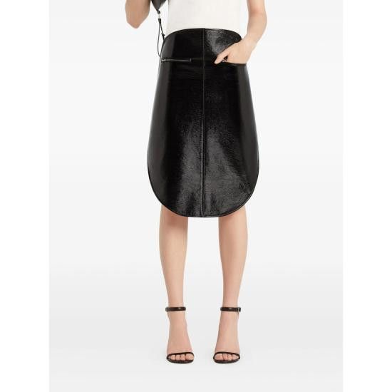Courreges COURREGES Women Mid Skirts 325CJU303VY 0014 9999 BLACK Size 26" / US 2 / IT 38 - 1 Thumbnail