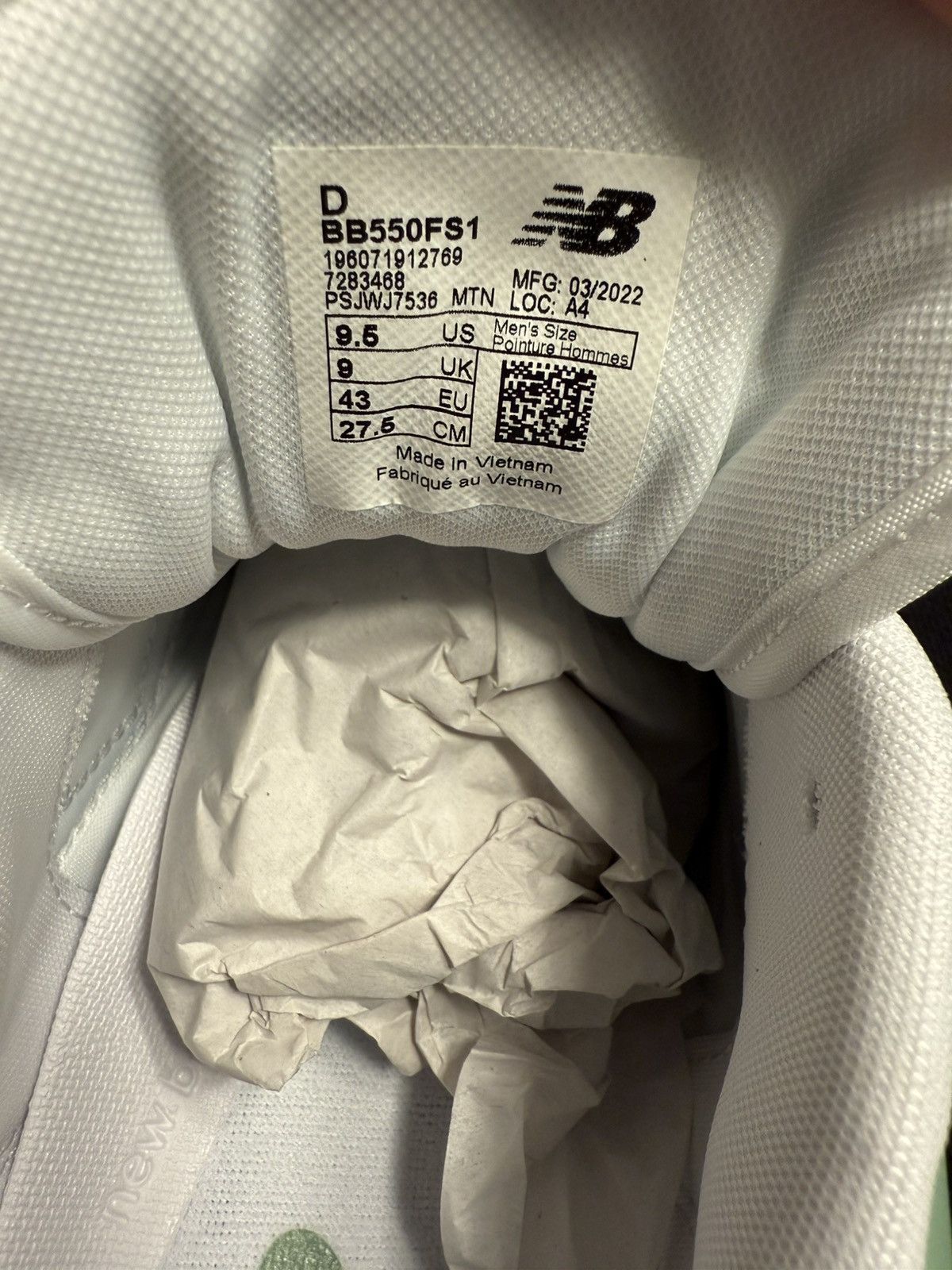New Balance New Balance 550 “Mint Green” Size US 9.5 / EU 42-43 - 6 Thumbnail