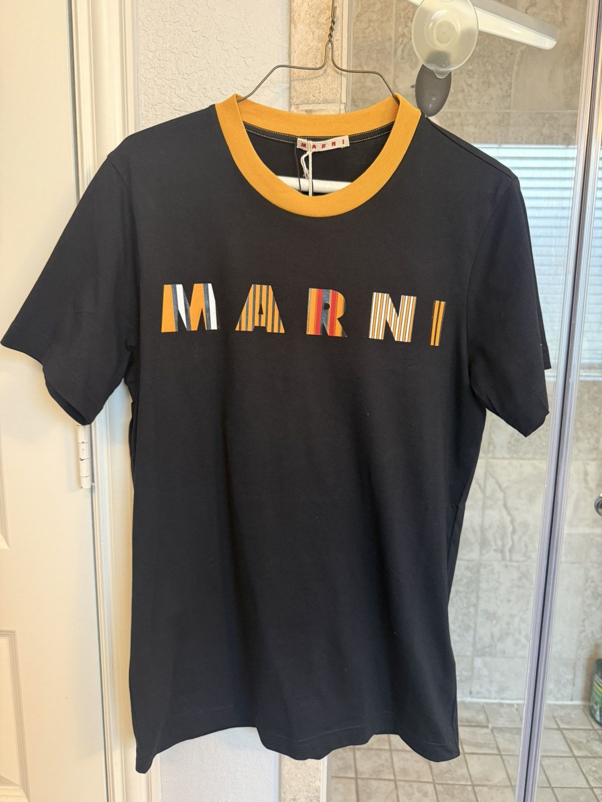 Marni Brand New Marni Yellow Striped Tee M Size US S / EU 44-46 / 1 - 1 Thumbnail