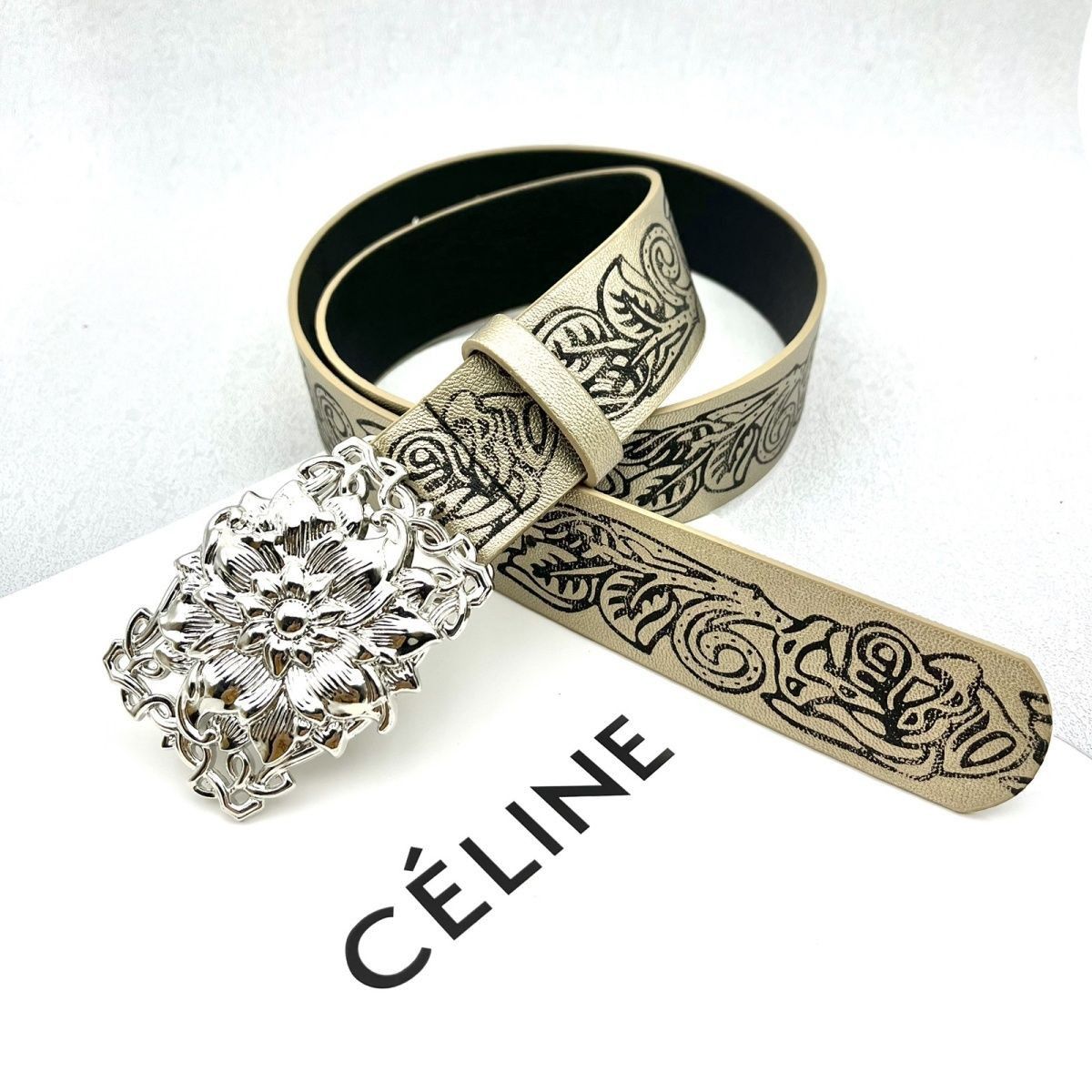Designer New Design Vintage Belt Riveted Belts Menswear Accessories Size ONE SIZE - 6 Thumbnail