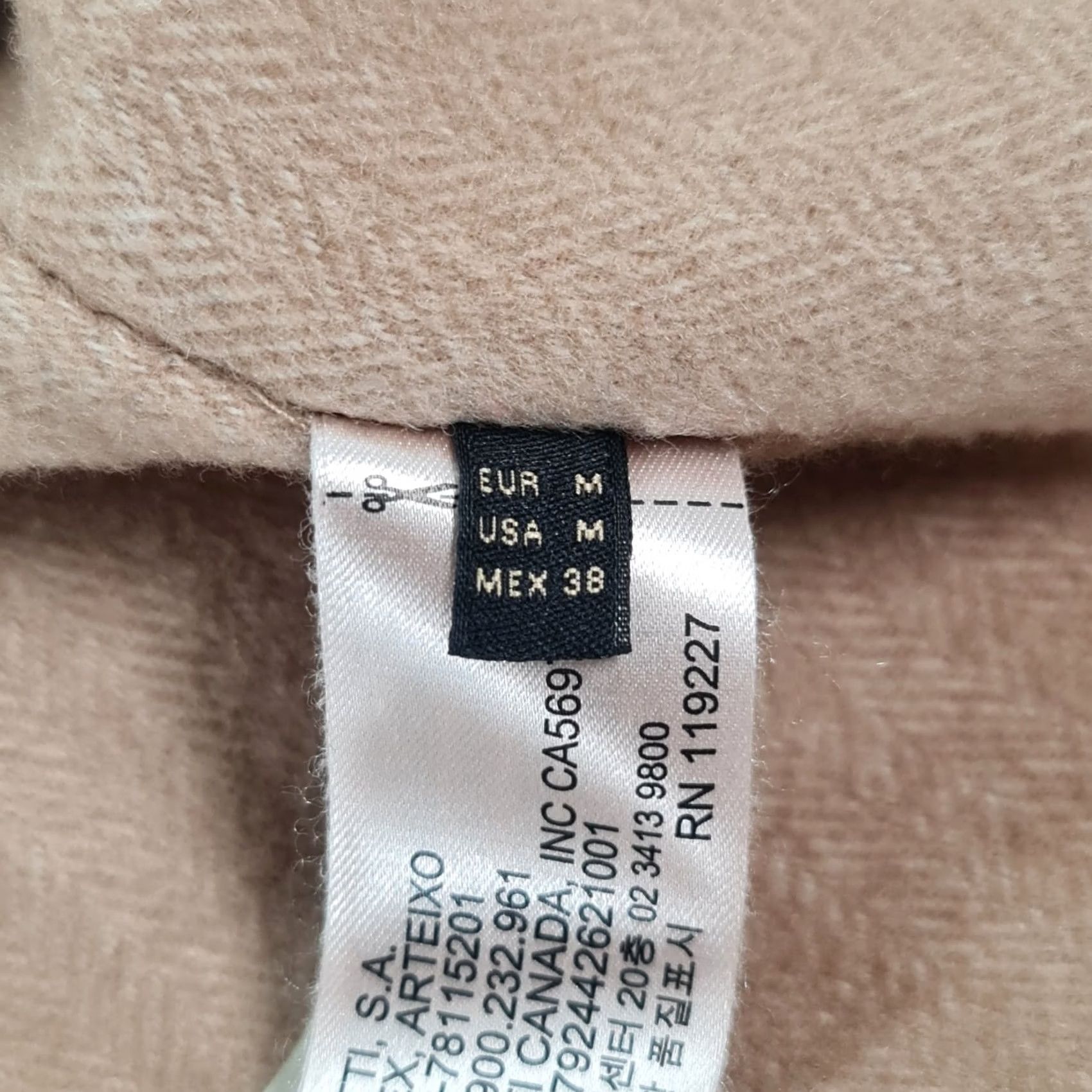 Massimo Dutti Massimo Dutti Womens Poncho Beige Medium Full Zip Wool Flannel Collared Camel Size ONE SIZE - 7 Thumbnail