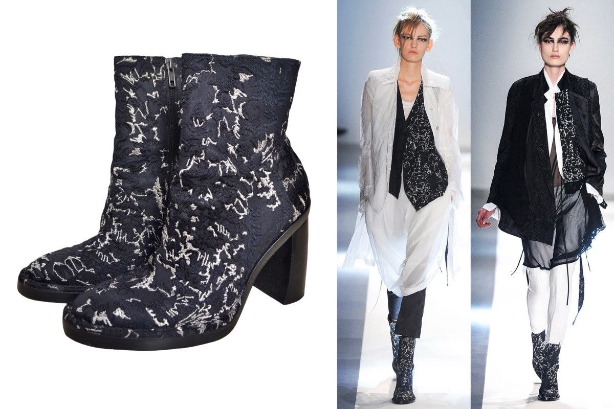 Ann Demeulemeester SS15 Ann Demeulemeester Embroidered Ankle Boots Size US 9 / IT 39 - 2 Thumbnail