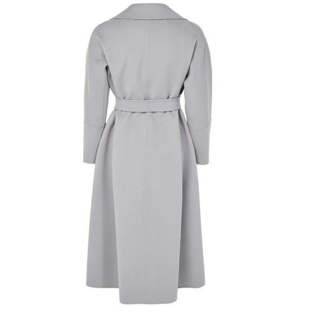 Max Mara MAX MARA Longline Belted Gray Wool Long Coat New & Authentic Size S / US 4 / IT 40 - 2 Thumbnail