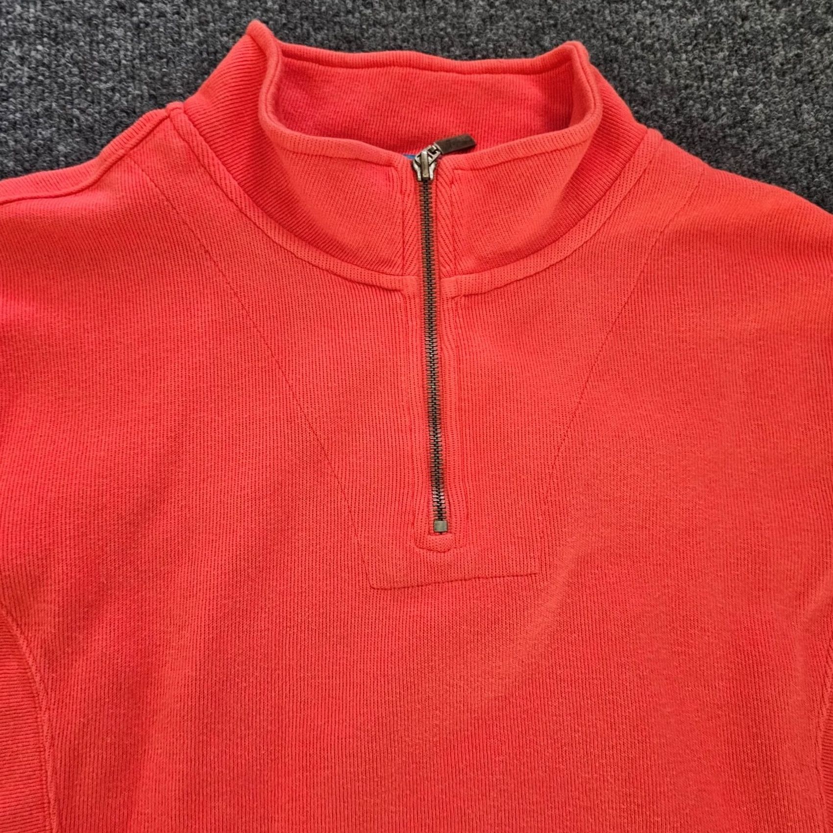 Vintage Fresh Produce Sweater Pullover Womens Medium Orange 1/4 Zip Long Sleeve Casual Size M / US 6-8 / IT 42-44 - 2 Thumbnail