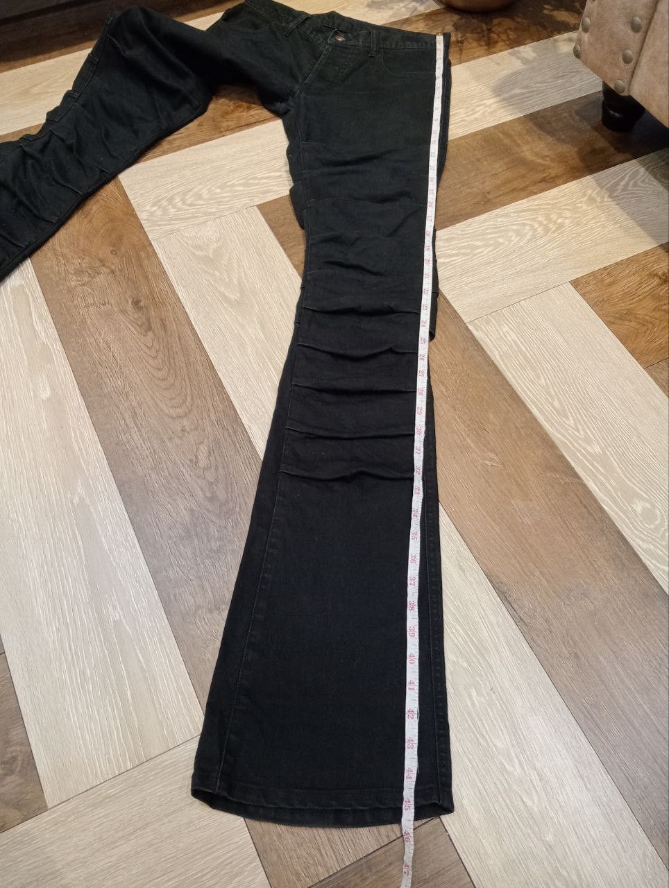 Japanese Brand THEE OLD CIRCUS 1973 BLACK WRINKLE FLARED PANTS Size US 29 - 13 Thumbnail