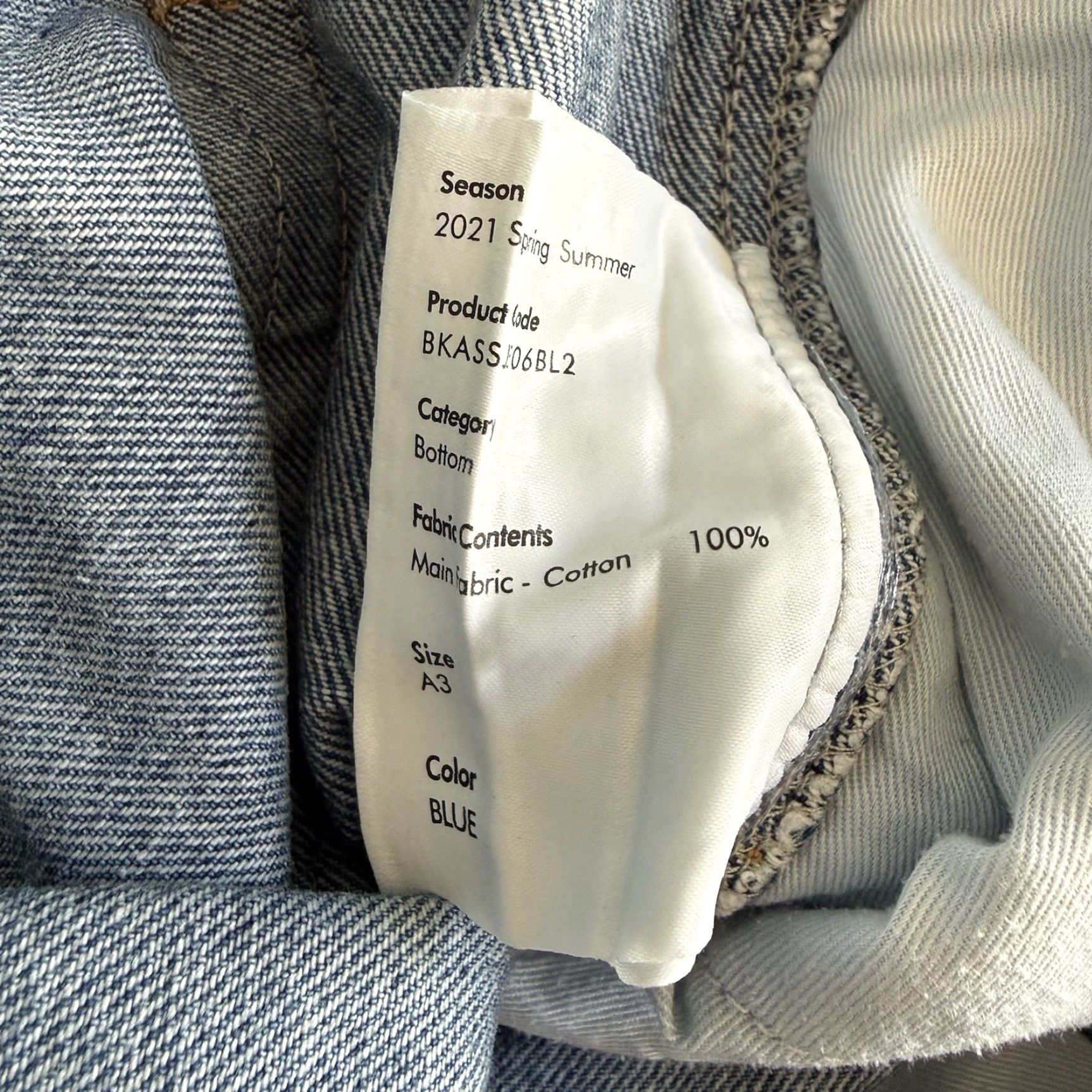 Ader Error ADER Error Workch Jeans Straight Blue 30” Regular Womens 5-Pocket Denim Cotton High Rise Frayed Hem Zip Button Vintage No Size 30" / US 8 / IT 44 - 7 Thumbnail